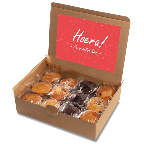 Image of Muffin box "Hoera!"