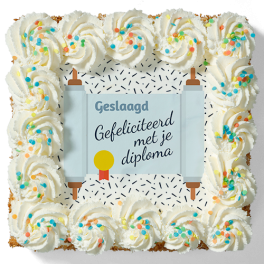 Slagroomtaart "Geslaagd"