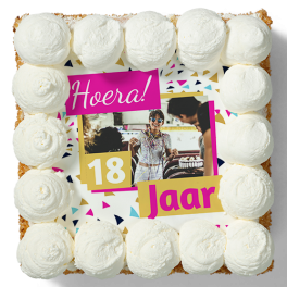 Slagroomtaart "Hoera!"