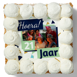Slagroomtaart "Hoera!"