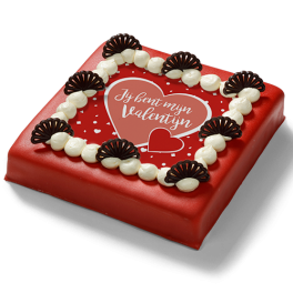 Marsepeintaart "Valentijnsdag"