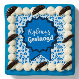 Marsepeintaart "Geslaagd"