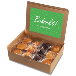 Muffin box "Bedankt!"