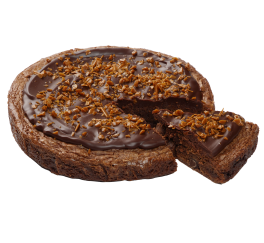 Chocolade brownie taartje - Karamel zeezout