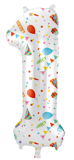 Cijfer Folie ballon 86 cm "Party"