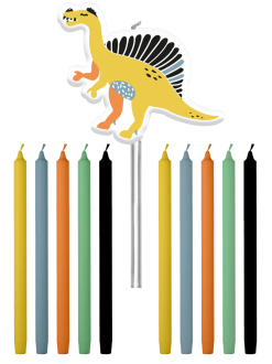 Kaarsjes 11 stuks "Dino"