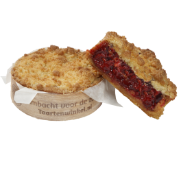 Mini kersen crumble per post