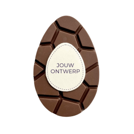 Chocolade paasei "Met logo"