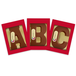 Chocoladeletter met logo ''Melk''