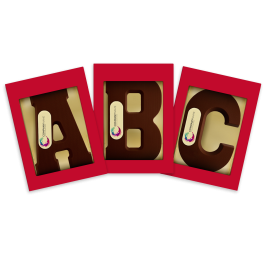 Chocoladeletter met logo ''Puur''