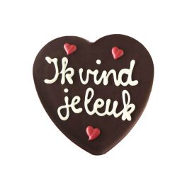 Chocolade hart "Ik vind je leuk"